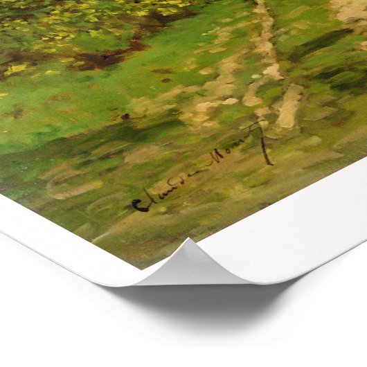 Claude Monet | Waldweg Poster (Ecke)