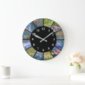 Claude Monet Wall Clock Water Lilies Gemälde Große Wanduhr (Zuhause)