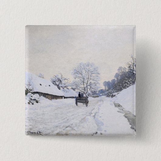 Claude Monet - Warte auf der Snowy Road bei Honfle Button (Vorderseite)