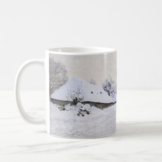 Claude Monet - Warte auf der Snowy Road bei Honfle Kaffeetasse (Links)
