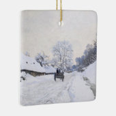 Claude Monet - Warte auf der Snowy Road bei Honfle Keramikornament (Rechts)