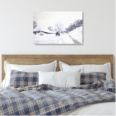 Claude Monet - Warte auf der Snowy Road bei Honfle Leinwanddruck (Insitu (Schlafzimmer))