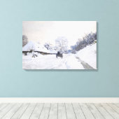 Claude Monet - Warte auf der Snowy Road bei Honfle Leinwanddruck (Insitu (Holzboden))