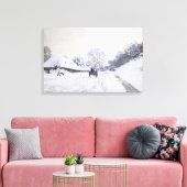 Claude Monet - Warte auf der Snowy Road bei Honfle Leinwanddruck (Insitu (Wohnzimmer))