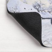 Claude Monet - Warte auf der Snowy Road bei Honfle Mousepad (Ecke)