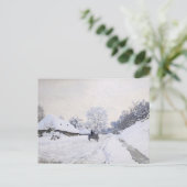Claude Monet - Warte auf der Snowy Road bei Honfle Postkarte (Stehend Vorderseite)