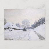 Claude Monet - Warte auf der Snowy Road bei Honfle Postkarte (Vorderseite)