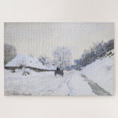 Claude Monet - Warte auf der Snowy Road bei Honfle Puzzle (Horizontal)