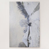 Claude Monet - Warte auf der Snowy Road bei Honfle Puzzle (Vertikal)