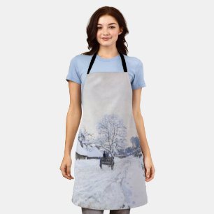 Claude Monet - Warte auf der Snowy Road bei Honfle Schürze