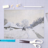 Claude Monet - Warte auf der Snowy Road bei Honfle Seidenpapier (Handwerk)