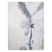 Claude Monet - Warte auf der Snowy Road bei Honfle Tischdecke (Vorderseite)