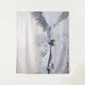 Claude Monet - Warte auf der Snowy Road bei Honfle Wandteppich (Vorderseite)