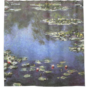 Claude Monet, Wasser-Lilien, 1906, blau Duschvorhang