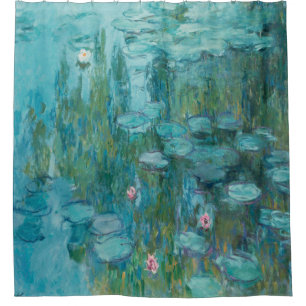 Claude Monet, Wasser-Lilien, 1915, Aqua-Blau Duschvorhang