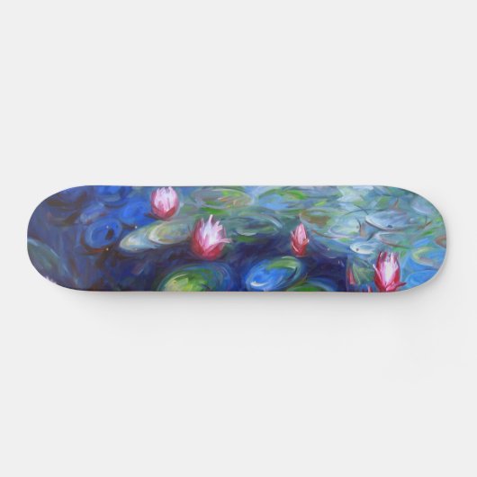 Claude Monet: Wasser-Lilien 2 Skateboard (Horizontal)