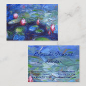 Claude Monet: Wasser-Lilien 2 Visitenkarte (Vorne/Hinten)