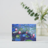 Claude Monet: Wasser-Lilien 2 Visitenkarte (Stehend Vorderseite)