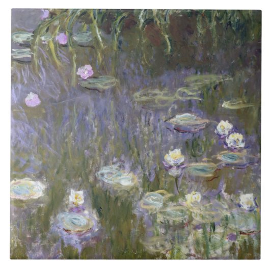 Claude Monet - Wasser-Lilien Fliese (Vorderseite)