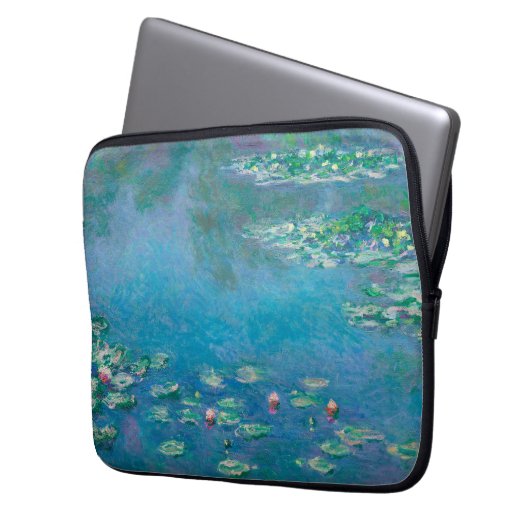 Claude Monet. Wasser Lilien. Französischer Impress Laptopschutzhülle (Vorderseite Links)