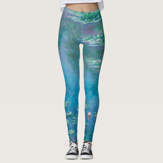 Claude Monet. Wasser Lilien. Französischer Impress Leggings (Vorderseite)