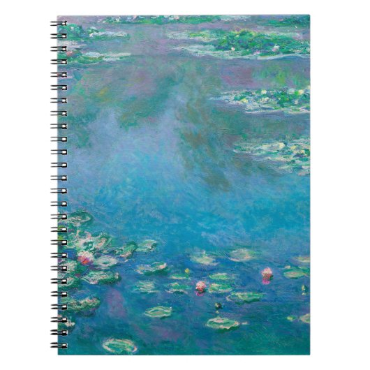 Claude Monet. Wasser Lilien. Französischer Impress Notizblock (Vorderseite)