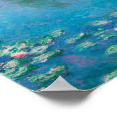 Claude Monet. Wasser Lilien. Französischer Impress Poster (Ecke)