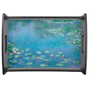 Claude Monet. Wasser Lilien. Französischer Impress Serviertablett
