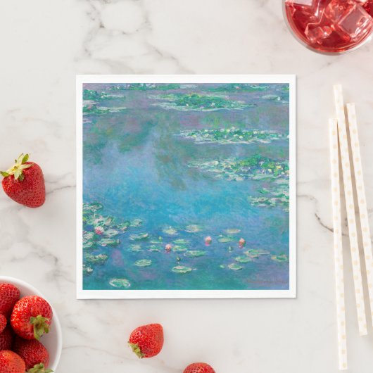 Claude Monet. Wasser Lilien. Französischer Impress Serviette (Beispiel)