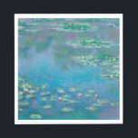Claude Monet. Wasser Lilien. Französischer Impress Serviette<br><div class="desc">Claude Monet "Water Lilies" Serviette.</div>