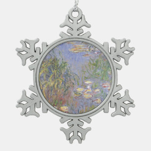 Claude Monet Wasser-Lilien, Gruppe des Grases Schneeflocken Zinn-Ornament