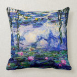 Claude Monet-Wasser-Lilien Kissen<br><div class="desc">Meisterwerk der feinen Kunst durch Claude Monet (1840 - 1926) seine populären Landschaftsmalerei Wasser-Lilien kennzeichnend basiert auf Vielzahl von Blauem,  von Grünem und von Lila. Sie stellt ein elegantes Kissen für Fans von Claude Monet her.</div>