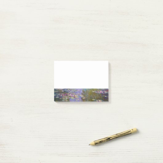 Claude Monet-Wasser-Lilien Post-it Klebezettel (Auf Schreibtisch)