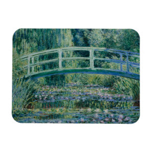 Claude Monet - Wasser-Lilien und japanische Brück Magnet