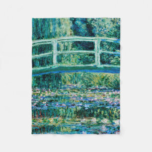 Claude Monet - Wasserläufer und Japanische Brück Fleecedecke