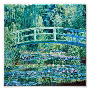 Claude Monet - Wasserläufer und Japanische Brück Fotodruck