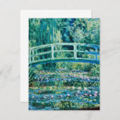 Claude Monet - Wasserläufer und Japanische Brücke Dankeskarte (Vorne/Hinten)