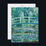 Claude Monet - Wasserläufer und Japanische Brücke Dankeskarte<br><div class="desc">Claude Monet - Wasserläufer und Japanische Brücke (1899)</div>