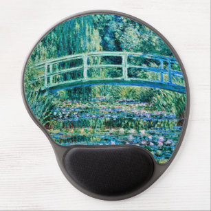 Claude Monet - Wasserläufer und Japanische Brücke Gel Mousepad