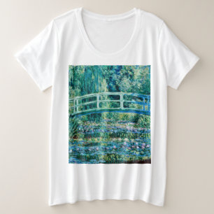 Claude Monet - Wasserläufer und Japanische Brücke Große Größe T-Shirt