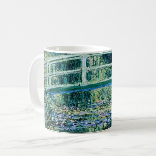 Claude Monet - Wasserläufer und Japanische Brücke Kaffeetasse (Vorderseite Links)