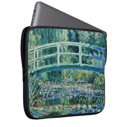 Claude Monet - Wasserläufer und Japanische Brücke Laptopschutzhülle (Vorne Rechts)