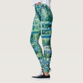 Claude Monet - Wasserläufer und Japanische Brücke Leggings (Links)