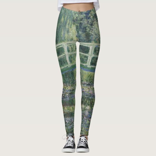 Claude Monet - Wasserläufer und Japanische Brücke Leggings (Vorderseite)