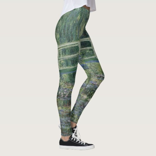 Claude Monet - Wasserläufer und Japanische Brücke Leggings (Rechts)