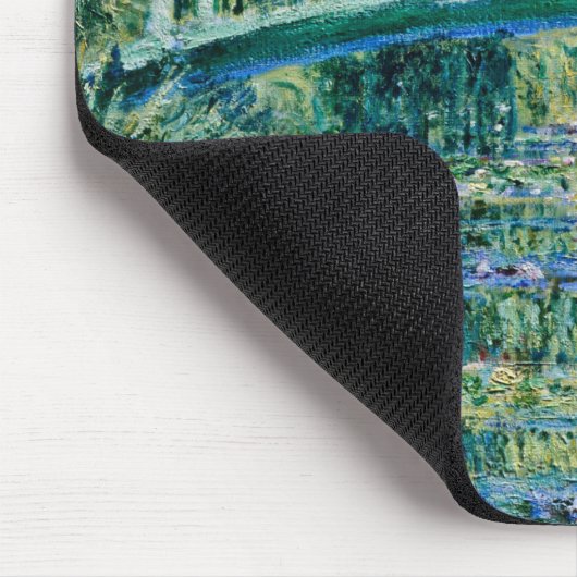 Claude Monet - Wasserläufer und Japanische Brücke Mousepad (Ecke)