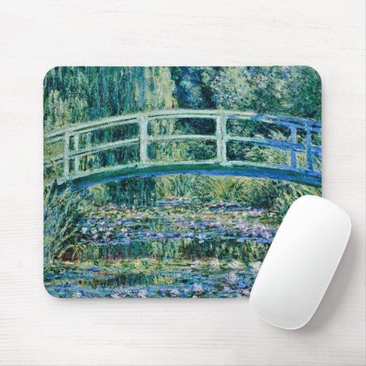 Claude Monet - Wasserläufer und Japanische Brücke Mousepad (Mit Mouse)
