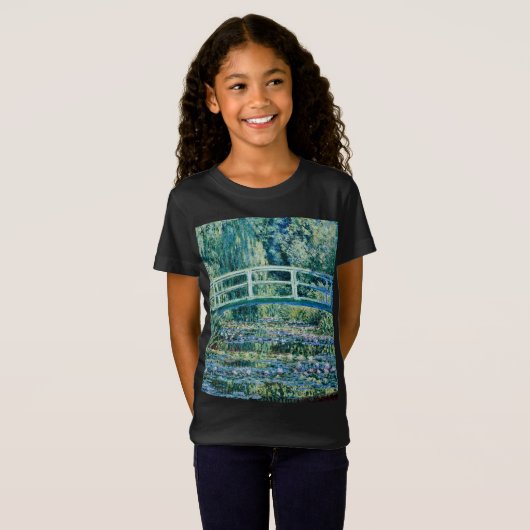 Claude Monet - Wasserläufer und Japanische Brücke T-Shirt (Vorne ganz)