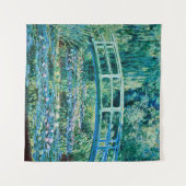 Claude Monet - Wasserläufer und Japanische Brücke Wandteppich (Vorderseite (Horizontal))
