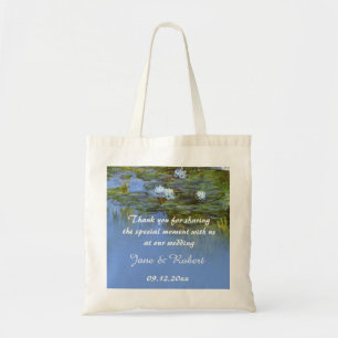Claude Monet Wasserlilie Gastgeschenk Hochzeit als Tragetasche
